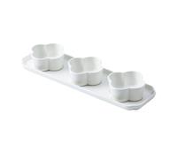 FBHDKJNFG Ciotoline in ceramica per salse Blue And Amber Ceramic Compartment Plate For Sauce Dipping Snacks Seasoning Dried Fruit(B)