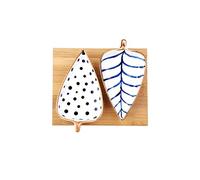 FBHDKJNFG Ciotoline in ceramica per salse Ceramic Dip Bowls Set Leaf Shape Soy Dipping Seasoning Appetizer Snack Kitchen Multicolor(5)