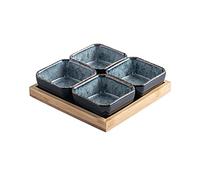 FBHDKJNFG Ciotoline in ceramica per salse Ceramic Dip Bowls Set Multicolor Soy Saucer Dish Fruit Snack Dried Fruit Plate Restaurant(B)