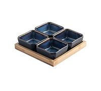 FBHDKJNFG Ciotoline in ceramica per salse Ceramic Dip Bowls Set Multicolor Soy Saucer Dish Fruit Snack Dried Fruit Plate Restaurant(C)