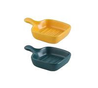 FBHDKJNFG Ciotoline in ceramica per salse Ceramic Dip Saucer Dishes Set With Handle Multicolor For Condiments(E)