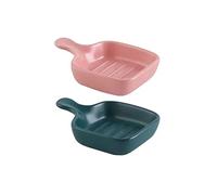FBHDKJNFG Ciotoline in ceramica per salse Ceramic Dip Saucer Dishes Set With Handle Multicolor For Condiments(H)