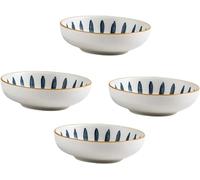 FBHDKJNFG Ciotoline in ceramica per salse Ceramic Dipping Plates Appetizer Trays Pack Of 4 9.8x2.8cm(As Shown 1)