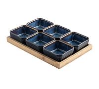 FBHDKJNFG Ciotoline in ceramica per salse Ceramic Multicolor Divided Salad Bowl Dip Snack Plate Hot Pot(A)