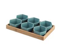 FBHDKJNFG Ciotoline in ceramica per salse Ceramic Porcelain Dip Serving Bowls Set Multicolor(A)