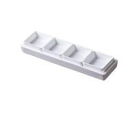 FBHDKJNFG Ciotoline in ceramica per salse Ceramic Rectangular Tray Set, 4 Compartments Sauce Dish Buffet Snack Platters