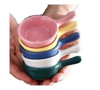 FBHDKJNFG Ciotoline in ceramica per salse Ceramic Sauce Plate With Handle Multicolor(Green-s)