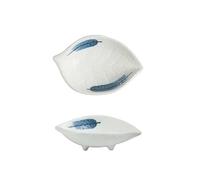 FBHDKJNFG Ciotoline in ceramica per salse Ceramic Sauce Seasoning Dishes Leaf Shape Multicolor(Blauw)