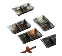 FBHDKJNFG Ciotoline in ceramica per salse Ceramic Seasoning Dish 60ml Multicolor Separation Snack Plate For Hot Pot Kitchen(Cuilv)