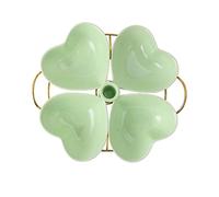 FBHDKJNFG Ciotoline in ceramica per salse Ceramic Snack Plate And Dipping Bowls With Bracket Multicolor(A)