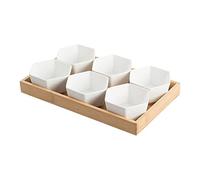 FBHDKJNFG Ciotoline in ceramica per salse Multicolor Ceramic Dip Bowls Set For Snack Dried Fruit Dessert Soy Sauce Serving(B)