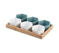 FBHDKJNFG Ciotoline in ceramica per salse Multicolor Ceramic Dip Bowls Soy Saucers Set For Snacks Dried Fruit Serving(C)