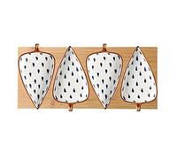FBHDKJNFG Ciotoline in ceramica per salse Multicolor Japanese Leaf Shape Ceramic Dish For Sauce Condiments Dipping Appetizer Seasoning(D)