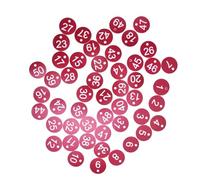 FBHDKJNFG Etichette digitali in plastica, Etichette con numeri sequenziali in plastica 100 pezzi 3,5 cm Etichette for cartelli Indicatori for giardino Cassetta postale for hotel Palestra(Rood)