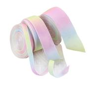 FBHDKJNFG Nastro di Velluto Multicolore. 2 Nastri in Velluto sfumato da 5-10 Metri for la Decorazione Natalizia della Festa Nuziale, Fiocchi Fai da Te(1cm,10yards)