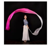 FBHDKJNFG Palestra con Nastro da Ballo, Ginnastica Artistica Performance Talent Show Props Stelle filanti in Poliestere con Asta di lode sul palco(White-Rose)