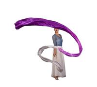 FBHDKJNFG Palestra con Nastro da Ballo, Ginnastica Artistica Performance Talent Show Props Stelle filanti in Poliestere con Asta di lode sul palco(White-Purple)