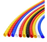 FBHDKJNFG Pulizia del Cavo, Spiral Wrap Wire Sleeve Multicolor 1 Meter(14mm Blue)