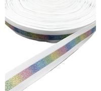 FBHDKJNFG Tessuto Riflettente, 25mm Reflective Edge Sewing Ribbon 5 Yards for Home And Clothing DIY Multicolor(Color-07)