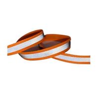 FBHDKJNFG Tessuto Riflettente, 5 Yards 10mm Multicolor Reflective Fabric Reflector Tape for Sewing Strap Vest Webbing(Oranje)