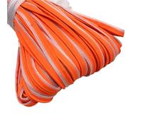 FBHDKJNFG Tessuto Riflettente, Reflective Fabric Edge Sewing Ribbon 5 Yards 9mm Multicolor for Home And Clothing DIY(Orange-Red)