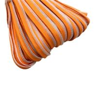 FBHDKJNFG Tessuto Riflettente, Reflective Fabric Edge Sewing Ribbon 5 Yards 9mm Multicolor for Home And Clothing DIY(Oranje)
