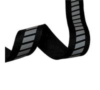 FBHDKJNFG Tessuto Riflettente, Reflective Twill Webbing Strips Multicolor 2cm X 50yd for Garment Bag DIY Sewing Crafts(Svart)