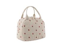 FBHFSUIEF 2 pezzi Borsa da picnic in cotone, piccola borsa a mano, contenitore for cena, sacchetti for la conservazione degli alimenti for adulti(Beige)