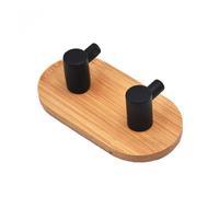 FBHFSUIEF Appendiabiti, ganci da parete, 1/2/3 grucce in legno autoadesive, gancio, appendiabiti, ombrello, vestiti, borse, portaoggetti cucina e bagno(2)