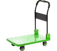 FBHFSUIEF Carrello a piattaforma, carrello a pieghevole, in plastica e maniglia in metallo, a mano con ruote, a spinta for bagagli, pacchi, attrezzi, a mobile(S)