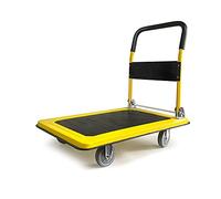FBHFSUIEF Carrello con piattaforma in acciaio, piccolo carrello pieghevole a mano ruote girevoli for libreria, ristorante, da trasloco, capacità di peso 440 libbre, su