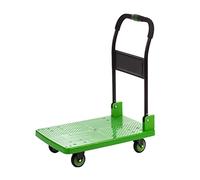 FBHFSUIEF Carrello pieghevole con ruote, carrello manuale, supporto for il trasporto di mobili, e regolabile, silenziose(Green,73 * 49cm)