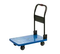 FBHFSUIEF Carrello pieghevole con ruote, carrello manuale, supporto for il trasporto di mobili, e regolabile, silenziose(Blue,73 * 49cm)