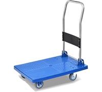 FBHFSUIEF Carrello pieghevole con ruote silenziose for magazzini e ristoranti, piccolo carrello capacità di peso 440 libbre