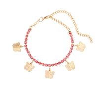 FBHFSUIEF Cavigliera a Farfalla con Strass, alla Moda, Catena da Tennis, for Donne, a Piedi Nudi, for L'Estate e la Spiaggia