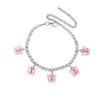 FBHFSUIEF Cavigliera a Farfalla con Strass, alla Moda, Catena da Tennis, for Donne, a Piedi Nudi, for L'Estate e la Spiaggia