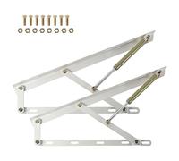 FBHFSUIEF Cerniere for mobili con molle a gas, kit di sollevamento for letto a pneumatiche for impieghi gravosi, cerniere a molla pieghevoli(Wit,120cm/47in)