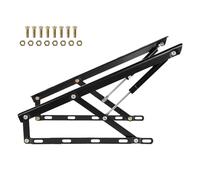FBHFSUIEF Cerniere for mobili con molle a gas, kit di sollevamento for letto a pneumatiche for impieghi gravosi, cerniere a molla pieghevoli(Black,120cm/47in)