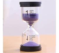 FBHFSUIEF Clessidra in plastica, Clessidra Colorata, da 1/3/5/10/15/30/45 Minuti(Black Cover Purple Sand,5 Minutes)