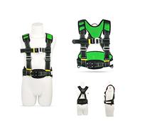 FBHFSUIEF Imbracatura anticaduta con cordino retrattile automatico, kit di sicurezza for imbracatura da tetto Protezione, for arrampicata su roccia, lavoro aereo/Rosso/a(Green,A)