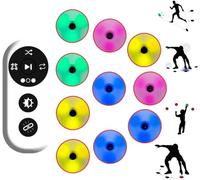 FBHFSUIEF Kit di Allenamento for la velocità Risposta Agile, agilità e Tempo, Telecomando multimodale, for Allenatori, palestre(10 Lights)
