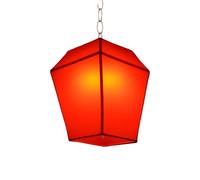 FBHFSUIEF Lanterne Cinesi appese Colorate, Forma di Lanterna Kong Ming, Lanterna in Tessuto Rosso, Decorazioni appese Creative per(Red,17in)