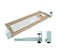 FBHFSUIEF Nessuna Perforazione Richiesta, Supporto ergonomico for Braccio Estensibile for scrivania Che Riduce l'affaticamento for casa/Ufficio(Black,55x30cm(22x12Inch))