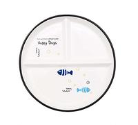 FBHFSUIEF Piatti da portata divisi, piatto di controllo della dieta, piatti, delle porzioni con motivi dipinti a mano, graziosi a scomparti-mash up-3compartiment(Small Fish B)