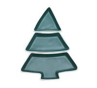 FBHFSUIEF Piatti da portata divisi, piatto di controllo della dieta, piatti, vassoi dessert, snack a forma albero Natale, vassoio con scomparti, frutta secca
