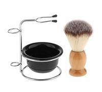 FBHFSUIEF Porta rasoio Pratici supporti for pennelli for da uomo, set porta barba in legno barbiere alla moda, kit supporto for for ciotola in acrilico maschile in acciaio inossidabile