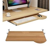 FBHFSUIEF Ripiano Porta Tastiera Regolabile sotto la scrivania, for Supporto e Mouse, Piattaforma Scorrevole(White,60 * 26cm/24 * 10Inch)