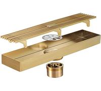 FBHFSUIEF Scarico Doccia lineare, Scarico for Doccia Rettangolare, a Pavimento in Acciaio Inossidabile con griglia for Inserto in Piastrelle Coperchio Rimovibile, Cattura Capelli, a for da Bagno