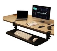 FBHFSUIEF Vassoio for Tastiera da scrivania for Computer sotto Il ripiano Scorrevole, cassetti Estraibili for riporre Mouse(Black,75 * 24Cm)