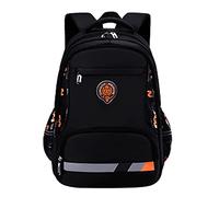 FBHFSUIEF Zaino casual impermeabile con strisce riflettenti for la sicurezza notturna for adolescenti(Black,M)